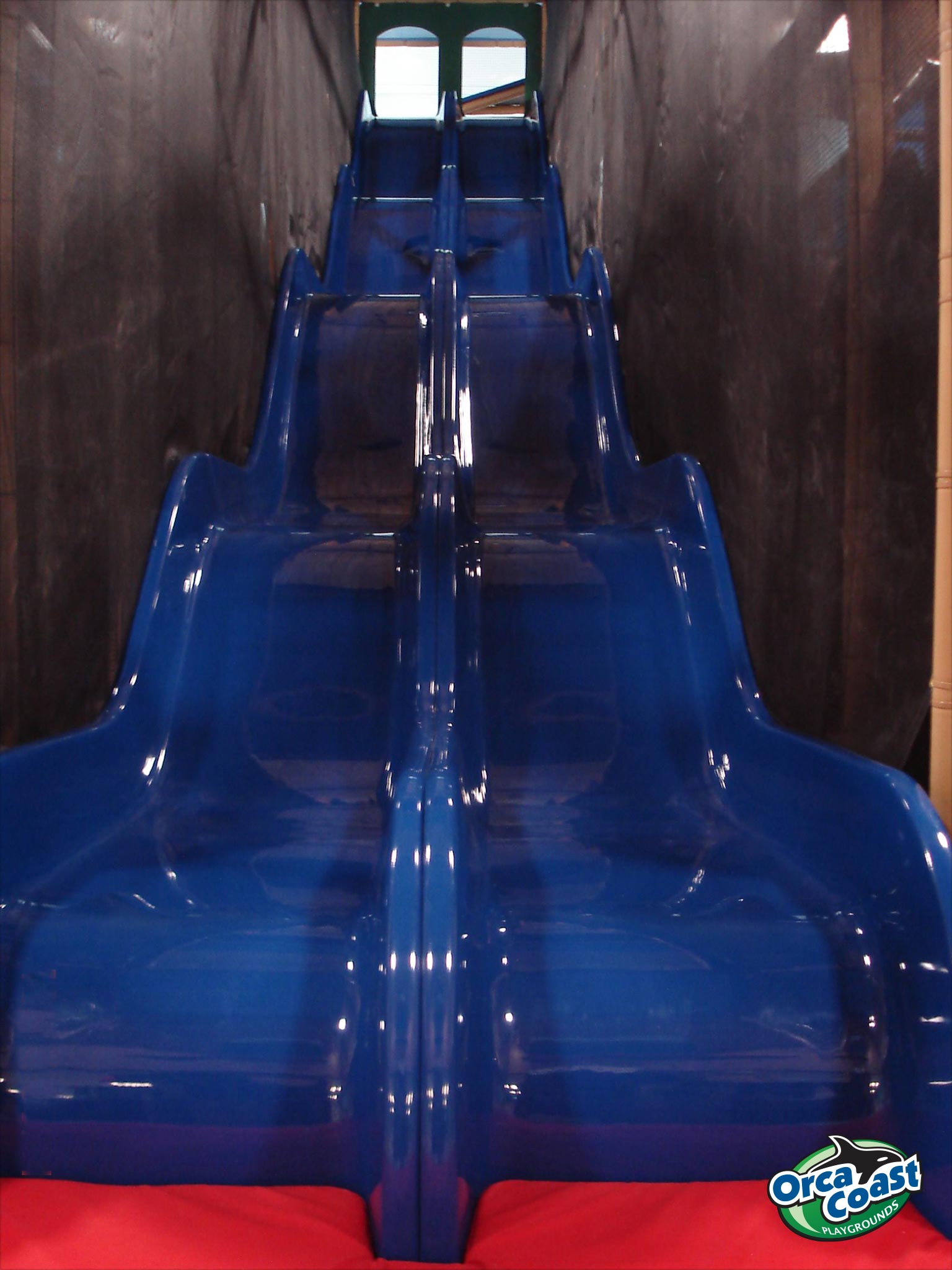 The indoor slide at First Baptist Church of Coppell