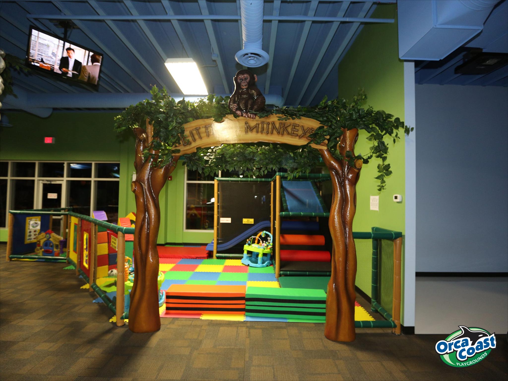 Jungle themed playground at KidsPlay-AllDay in Calgary, AB