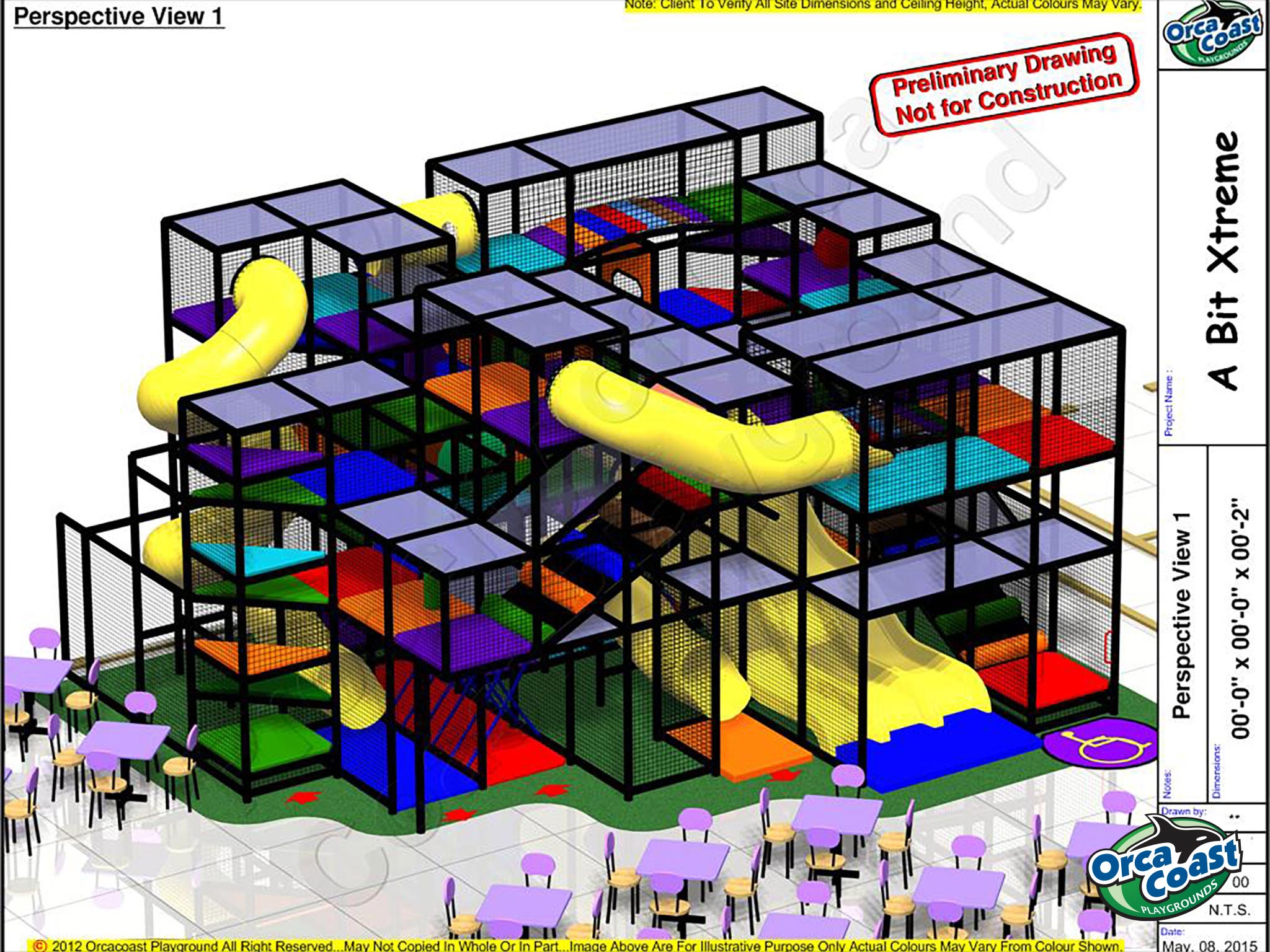 A Bit Extreme indoor playground manufactured by Orcacoast Playground