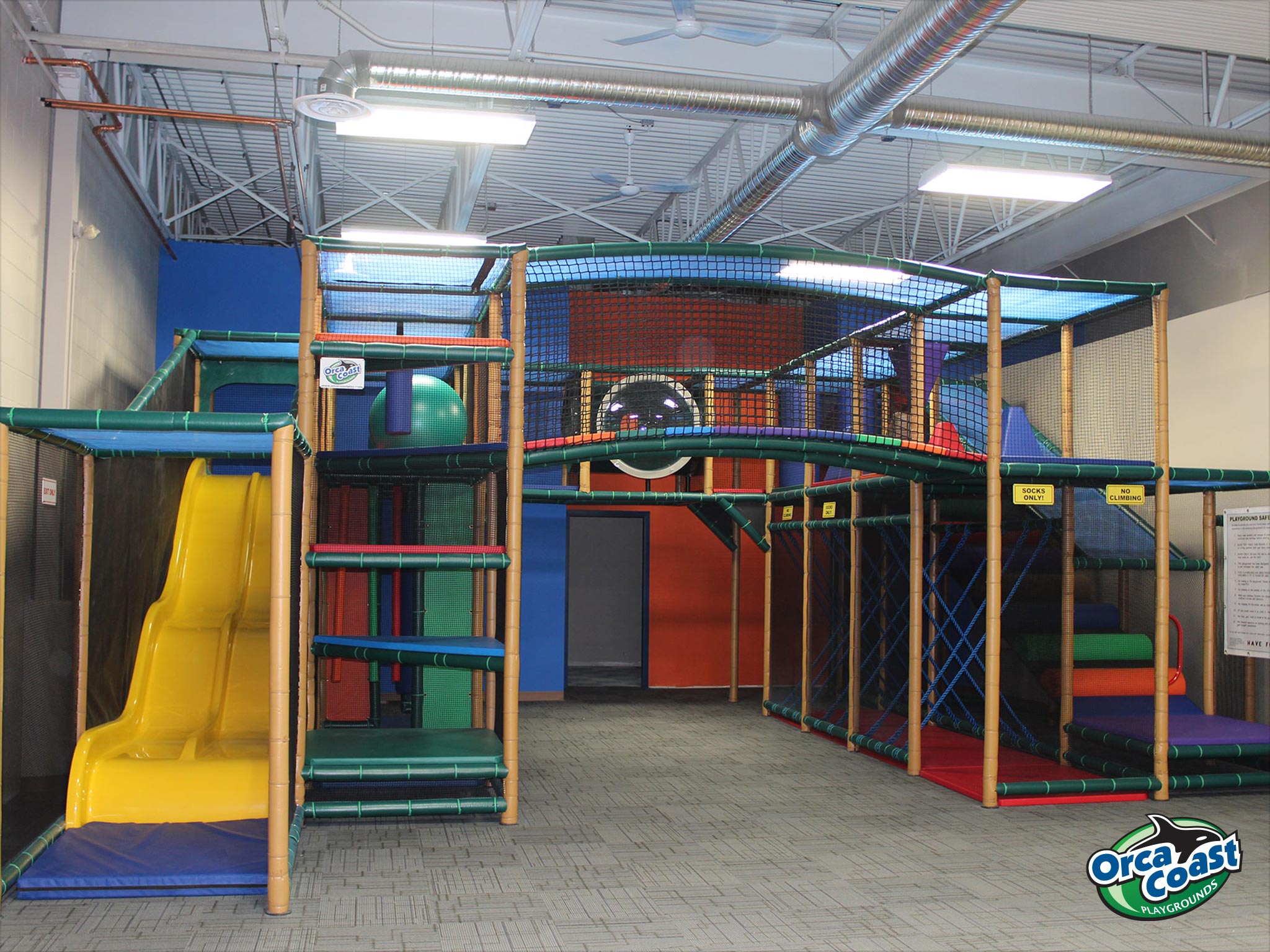 Cafe indoor playground built by orcacoastplay.com