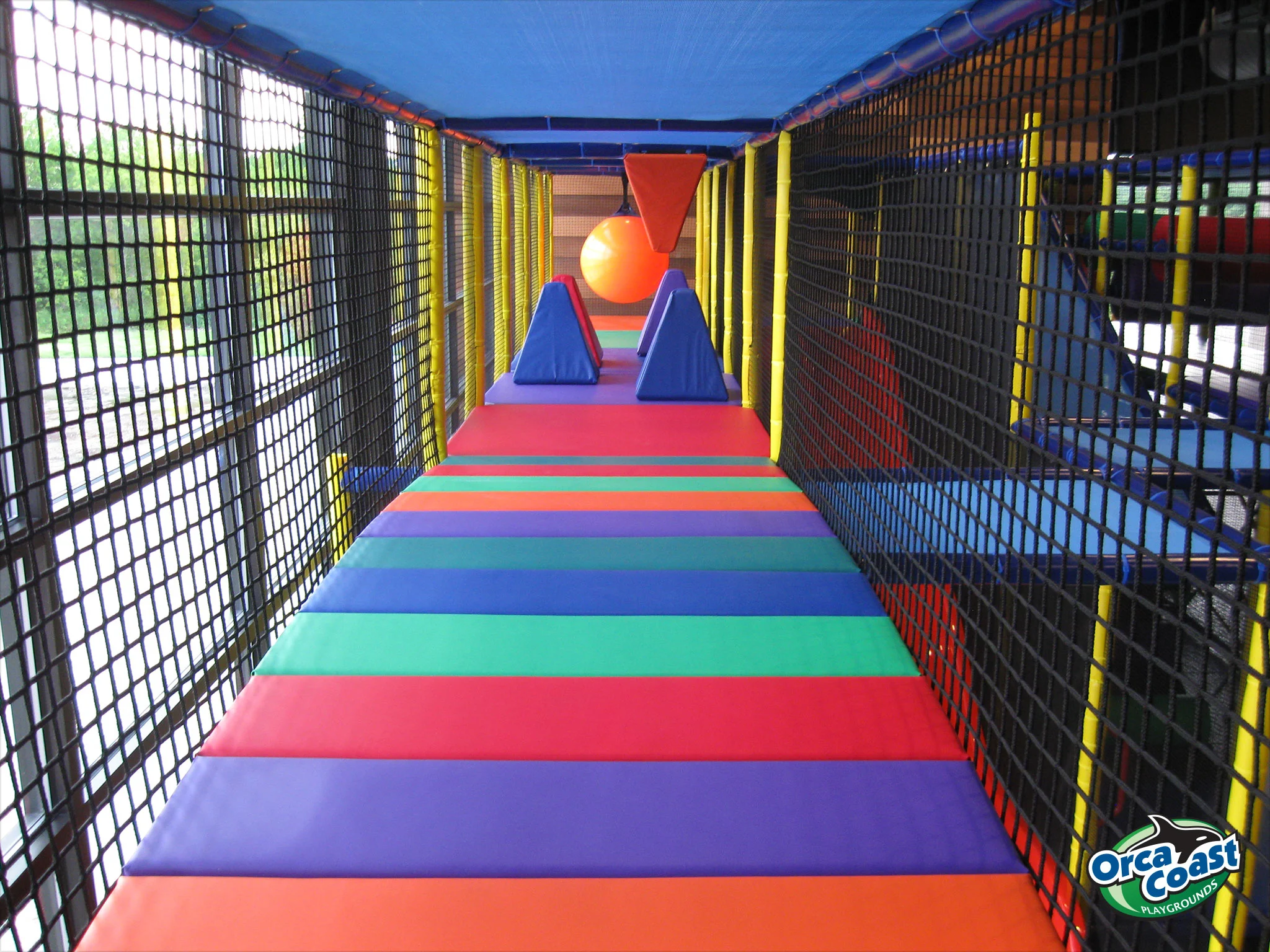 soft play blocks inside indoor playground